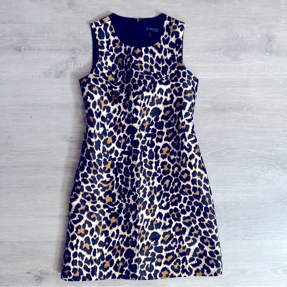 J. Crew Animal Print Sheath Dress Size 4